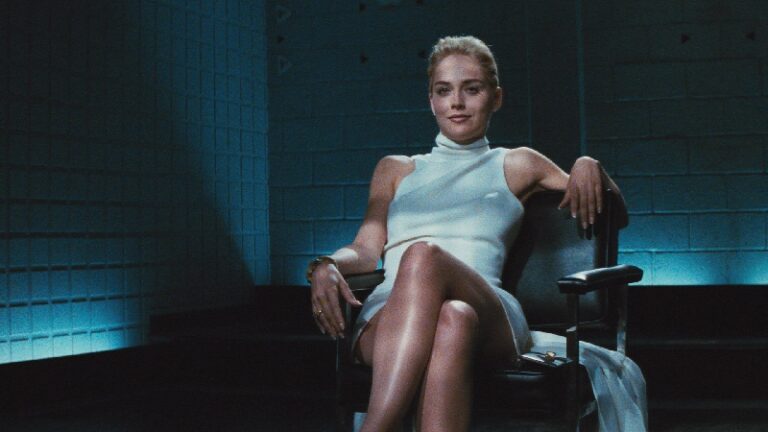 Sharon Stones dans une scène légendaire de "Basic Instinct"