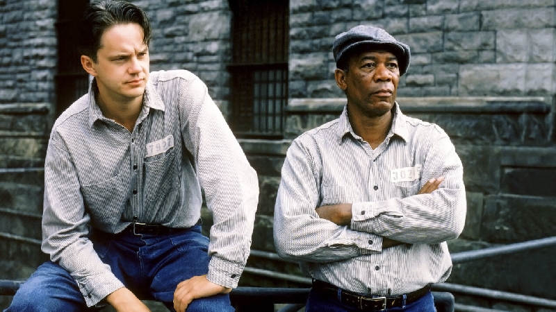 Tim Robbins et Morgan Freeman. Duo inoubliable du magnifique "Les Evadés"