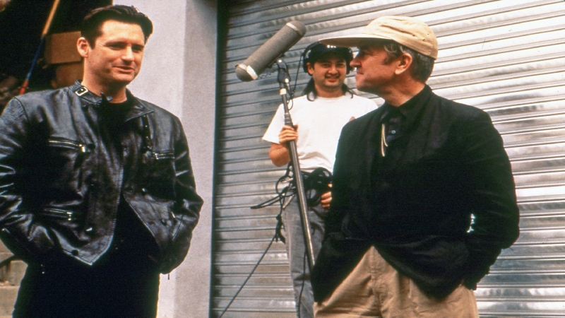 David Lynch et Bill Pullman sur le tournage de 'Lost Highway'